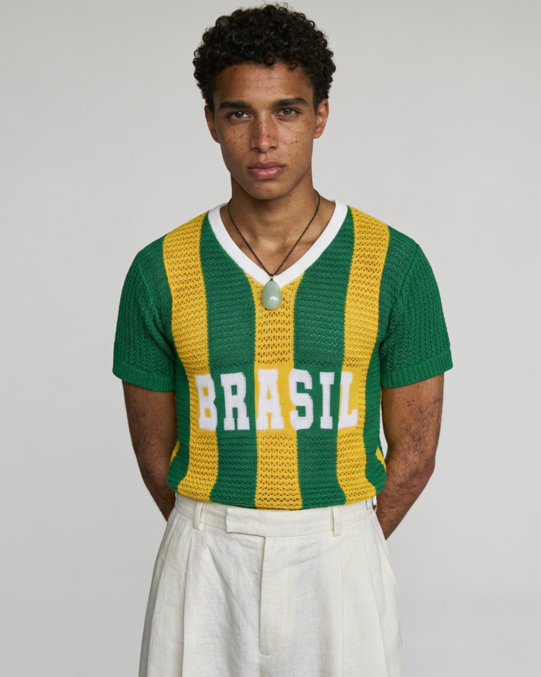 Blusa Tricot Masculina — Brazilcore 2026