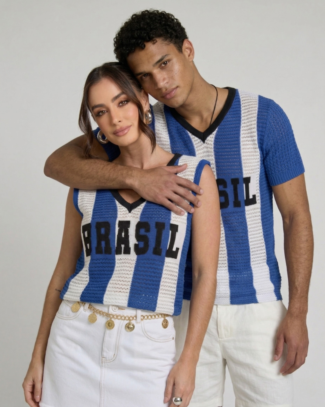 Kit Casal Brazika - azul e branco